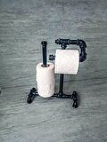 Retro Tasarım Askılık Vintage Wc Kağıtlığı Endüstriyel Tasarım Borulardan Tuvalet Kağıtlığı 