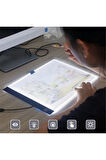 Monozone  A4 Led Işıklı(3 Seviye) Çizim Kopyalama Animasyon Portre Dövme Grafik Çizim Tableti