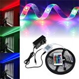 5 Metre Rgb Şerit Led Seti-iç Ve Dış Mekan Silikonlu-tak Çalıştır