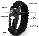 Pratik Survival Kamp Bileklik Düdük Çok Amaçlı