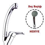 Mix Kuğu Mutfak Evye Batarya  + Duş Başlığı Hediyeli