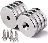 N35 25x10/5.5x5 Mm Neodyum Mıknatıs 50 Adet, Yuvarlak, Nikel Kaplamalı Kaliteli Ve Dayanıklı Ürün
