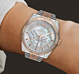 ESSENCE DUAL TİME FONKSİYONLU ROSE ÇELİK 3 ATM SU GEÇİRMEZ 38MM KADIN KOL SAATİ