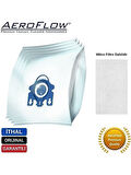AeroFlow Miele Classic C1 Powerline Uyumlu Gn Toz Torbası (Dörtlü Paket)