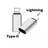 iPad iPhone iPod Macbook Type-C To Lightning Otg Adaptör Çevirici Aparat Dönüştürücü