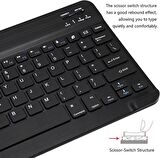Reeder M8 GO 8" Uyumlu Kablosuz Bluetooth Şarj Edilebilir Mini Q Klavye - Siyah