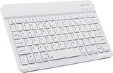 Apple iPad Air 2- iPad 6 9.7" Uyumlu Kablosuz Bluetooth Şarj Edilebilir Mini Q Klavye - Beyaz