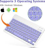 Techstorm Winpad P02 11.6" Uyumlu Kablosuz Bluetooth Şarj Edilebilir Mini Q Klavye - Mor