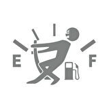 Oto Depo Kapağı Sticker17x17 Cm Gri