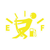 Oto Depo Kapağı Sticker17x17 Cm Sarı