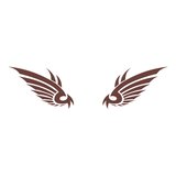 Kartal Kanatı Oto Sticker17x17 Cm Kahverengi
