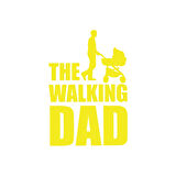The Walking Dad Sticker 17x17 Cm Sarı