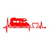 Ritim Karavan Sticker 17x17 Cm Kırmızı