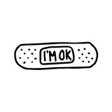İm Ok Yarabandı Sticker17x17 Cm Siyah
