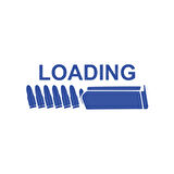 Şarjör Yükleniyor Sticker17x17 Cm Mavi