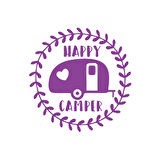 Happy Campers Sticker 17x17 Cm Mor