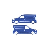 Basık Doblo Sticker 17x17 Cm Mavi