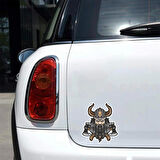 Öfkeli Viking Sticker 10x10 cmRenkli Sticker
