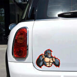 Öfkeli Goril Sticker 10x10 cmRenkli Sticker