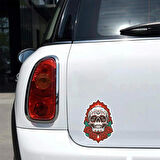 Güllü İskelet Sticker 10x10 cmRenkli Sticker