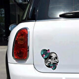 Kaykaycı iskelet Sticker 15x02 10x10 cmRenkli Sticker