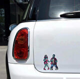 Zombiler Sticker 10x10 cmRenkli Sticker