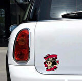 Uçak Süren Kurukafa Sticker 10x10 cmRenkli Sticker