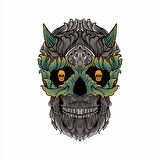 Kurukafa Sticker 10x10 cmRenkli Sticker