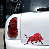 Kızgın Boğa 1 Sticker 10x10 cmRenkli Sticker