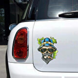 Tatilci Kurukafa Sticker 10x10 cmRenkli Sticker