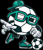 Futbolcu Top Sticker 10x10 cmRenkli Sticker