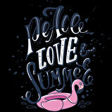 Peace Love Summer Sticker 10x10 cmRenkli Sticker