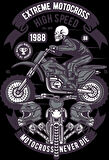 Extreme Motorcross Sticker 10x10 cmRenkli Sticker