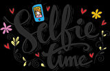 Selfie Time Sticker 10x10 cmRenkli Sticker