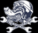 Mekanik Kurt Sticker 10x10 cmRenkli Sticker