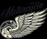 Kanatl? Motor Sticker 10x10 cmRenkli Sticker