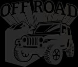 Off Road Jeep Sticker 10x10 cmRenkli Sticker