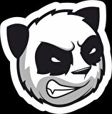 Kızgın Panda Sticker 10x10 cmRenkli Sticker