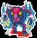 Zombi Domuz Sticker 10x10 cmRenkli Sticker