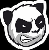 Kızgın Panda Sticker 10x10 cmRenkli Sticker