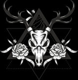 Üçgen içinde Şeytan Sticker 10x10 cmRenkli Sticker