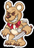 chucky sticker 10x10 cmRenkli Sticker