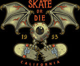 skate sticker 10x10 cmRenkli Sticker