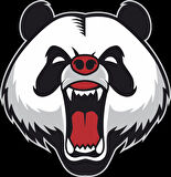 panda kımış sticker 10x10 cmRenkli Sticker