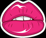 Dudak Sticker 10x10 cmRenkli Sticker