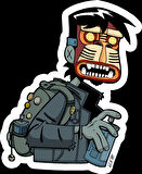 Zombie Sticer 10x10 cmRenkli Sticker