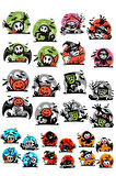 happy halloween Sticker Set-2 28 Parça Telefon, Tablet, Defter, Laptop Sticker