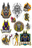 Anubis Sticker Set-1 11 Parça Telefon, Tablet, Defter, Laptop Sticker