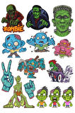 Zombie Canavarlar Sticker Set-1 14 Parça Telefon, Tablet, Defter, Laptop Sticker