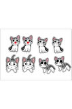 Sevimli Kedicik Sticker Set 8 Parça Telefon, Tablet, Defter, Laptop Sticker
